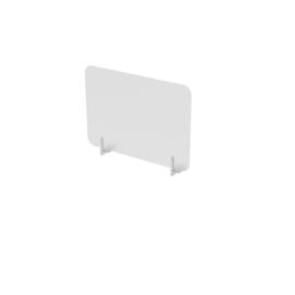 Офисная мебель Arredo Экран боковой оргстекло 10ББО.605 Белый глянец/Алюминий матовый 600x4x500