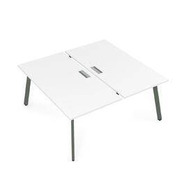 Офисная мебель Arredo Стол системы Бенч, сдвоенный, на 2 рабочих места 10БД.264 Белый премиум/Klever 1600x1235x750