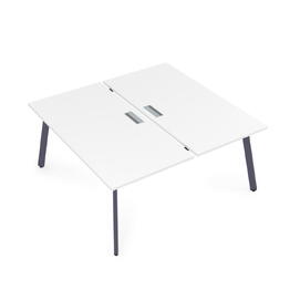 Офисная мебель Arredo Стол системы Бенч, сдвоенный, на 2 рабочих места 10БД.264 Белый премиум/Графит 1600x1235x750
