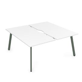 Офисная мебель Arredo Стол системы Бенч, сдвоенный, на 2 рабочих места 10БДВ.264 Белый премиум/Klever 1600x1235x750