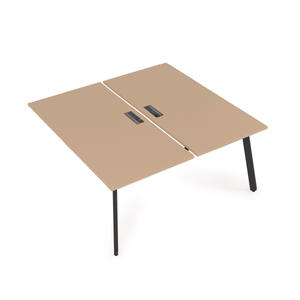 Офисная мебель Arredo Стол системы Бенч, сдвоенный, на 2 рабочих места - конечный 10БДК.264 Romano/Графит 1600x1235x750