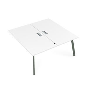 Офисная мебель Arredo Стол системы Бенч, сдвоенный, на 2 рабочих места - конечный 10БДК.264 Romano/Белый 1600x1235x750