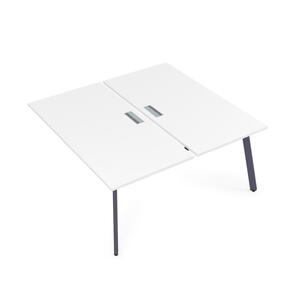 Офисная мебель Arredo Стол системы Бенч, сдвоенный, на 2 рабочих места - конечный 10БДК.264 Белый премиум/Klever 1600x1235x750