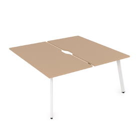 Офисная мебель Arredo Стол системы Бенч, сдвоенный, на 2 рабочих места - конечный 10БДКВ.264 Mokko/Белый 1600x1235x750