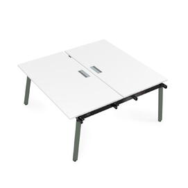 Офисная мебель Arredo Стол системы Бенч, сдвоенный, на 2 рабочих места - начальный 10БДН.264 Белый премиум/Klever 1600x1235x750