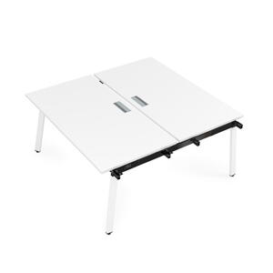 Офисная мебель Arredo Стол системы Бенч, сдвоенный, на 2 рабочих места - начальный 10БДН.264 Romano/Алюминий матовый 1600x1235x750