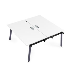Офисная мебель Arredo Стол системы Бенч, сдвоенный, на 2 рабочих места - начальный 10БДН.264 Graphit/Iron wood 1600x1235x750