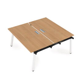 Офисная мебель Arredo Стол системы Бенч, сдвоенный, на 2 рабочих места - начальный 10БДН.264 Romano/Белый 1600x1235x750