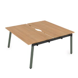 Офисная мебель Arredo Стол системы Бенч, сдвоенный, на 2 рабочих места - начальный 10БДНВ.264 Romano/Klever 1600x1235x750