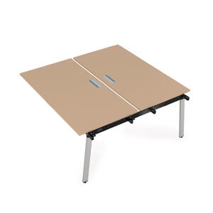 Офисная мебель Arredo Стол системы Бенч, сдвоенный, на 2 рабочих места - средний 10БДС.264 Romano/Металл глянец 1600x1235x750