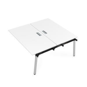 Офисная мебель Arredo Стол системы Бенч, сдвоенный, на 2 рабочих места - средний 10БДС.264 Graphit/Алюминий матовый 1600x1235x750