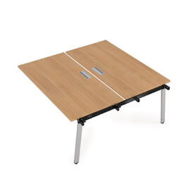 Офисная мебель Arredo Стол системы Бенч, сдвоенный, на 2 рабочих места - средний 10БДС.264 Romano/Алюминий матовый 1600x1235x750