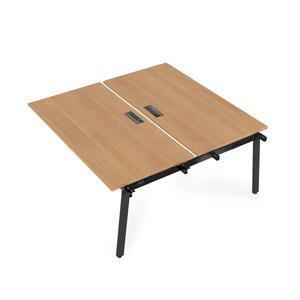 Офисная мебель Arredo Стол системы Бенч, сдвоенный, на 2 рабочих места - средний 10БДС.264 Mokko/Металл глянец 1600x1235x750
