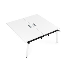 Офисная мебель Arredo Стол системы Бенч, сдвоенный, на 2 рабочих места - средний 10БДС.268 Белый премиум/Белый 1200x1235x750