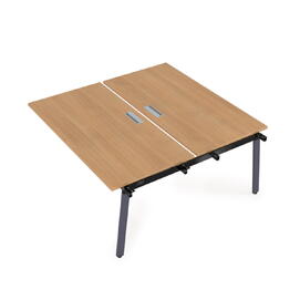 Офисная мебель Arredo Стол системы Бенч, сдвоенный, на 2 рабочих места - средний 10БДС.268 Romano/Графит 1200x1235x750