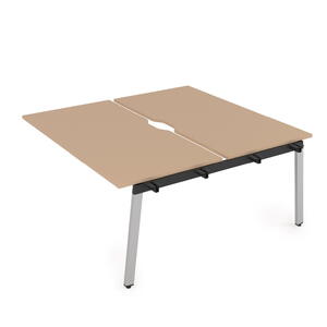 Офисная мебель Arredo Стол системы Бенч, сдвоенный, на 2 рабочих места - средний 10БДСВ.264 Graphit/Белый 1600x1235x750