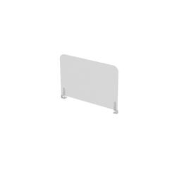 Офисная мебель Arredo Экран торцевой оргстекло 10БТО.604 Белый глянец/Металл глянец 600x4x400