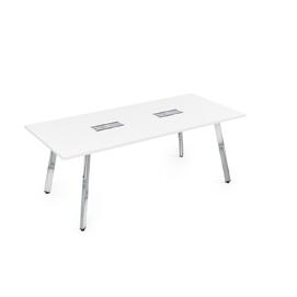 Офисная мебель Arredo Стол переговорный 10СП.096 Белый премиум/Металл глянец 2000x900x750