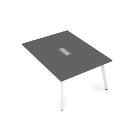 Офисная мебель Arredo Стол системы Бенч, переговорный - конечный 10СПК.124 Graphit/Белый 1600x1200x750