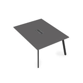 Офисная мебель Arredo Стол системы Бенч, переговорный - конечный 10СПК.124 Graphit/Черный 1600x1200x750