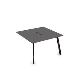 Офисная мебель Arredo Стол системы Бенч, переговорный - конечный 10СПК.124 Graphit/Черный глянец 1600x1200x750