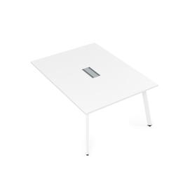 Офисная мебель Arredo Стол системы Бенч, переговорный - конечный 10СПК.124 Белый премиум/Белый 1600x1200x750