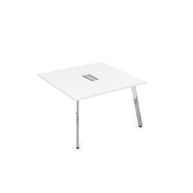 Офисная мебель Arredo Стол системы Бенч, переговорный - конечный 10СПК.124 Белый премиум/Металл глянец 1600x1200x750