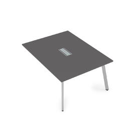 Офисная мебель Arredo Стол системы Бенч, переговорный - конечный 10СПК.128 Graphit/Алюминий матовый 1200x1200x750