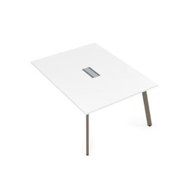 Офисная мебель Arredo Стол системы Бенч, переговорный - конечный 10СПК.128 Белый премиум/Tabaco 1200x1200x750