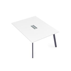 Офисная мебель Arredo Стол системы Бенч, переговорный - конечный 10СПК.128 Белый премиум/Графит 1200x1200x750