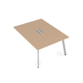 Офисная мебель Arredo Стол системы Бенч, переговорный - конечный 10СПК.129 Mokko/Алюминий матовый 1400x1200x750