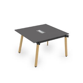 Офисная мебель Arredo Стол системы Бенч, переговорный - начальный 10СПН.124 Graphit/Iron wood 1600x1200x750