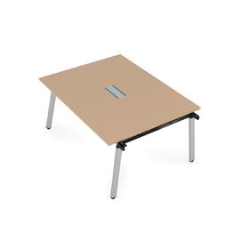 Офисная мебель Arredo Стол системы Бенч, переговорный - начальный 10СПН.124 Mokko/Алюминий матовый 1600x1200x750