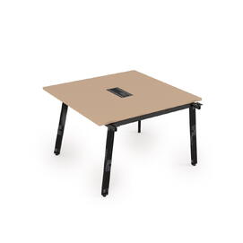Офисная мебель Arredo Стол системы Бенч, переговорный - начальный 10СПН.124 Mokko/Черный глянец 1600x1200x750