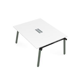 Офисная мебель Arredo Стол системы Бенч, переговорный - начальный 10СПН.124 Белый премиум/Klever 1600x1200x750