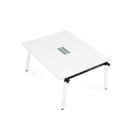 Офисная мебель Arredo Стол системы Бенч, переговорный - начальный 10СПН.124 Белый премиум/Белый 1600x1200x750