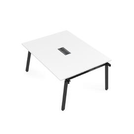 Офисная мебель Arredo Стол системы Бенч, переговорный - начальный 10СПН.124 Белый премиум/Черный 1600x1200x750