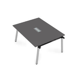 Офисная мебель Arredo Стол системы Бенч, переговорный - начальный 10СПН.128 Graphit/Алюминий матовый 1200x1200x750