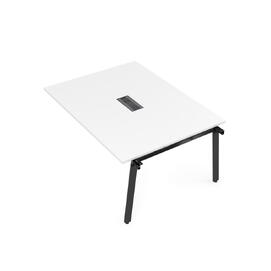 Офисная мебель Arredo Стол системы Бенч, переговорный - средний 10СПС.124 Белый премиум/Черный 1600x1200x750