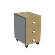 Кабинет руководителя Lion Тумба подкатная 25300 Дуб светлый/Серый 390х540х670