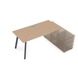 Офисная мебель Arredo Стол с тумбой опорной 10СТО.084 Mokko/Графит 1600x800x750