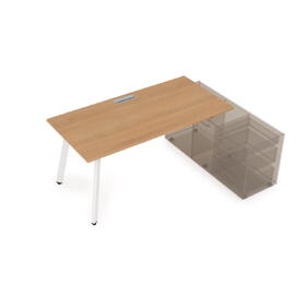 Офисная мебель Arredo Стол с тумбой опорной 10СТО.084 Romano/Белый 1600x800x750