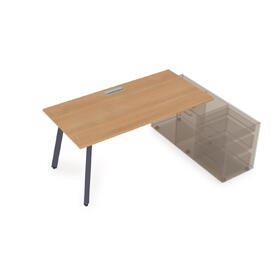 Офисная мебель Arredo Стол с тумбой опорной 10СТО.084 Romano/Графит 1600x800x750