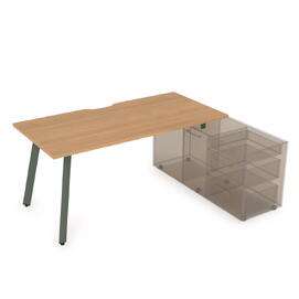 Офисная мебель Arredo Стол с тумбой опорной 10СТОВ.084 Romano/Klever 1600x800x750