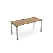 Кабинет руководителя Gloss line Стол рабочий, прямолинейный НСР-П.009 Teakwood/Металл глянец 1400x700x750