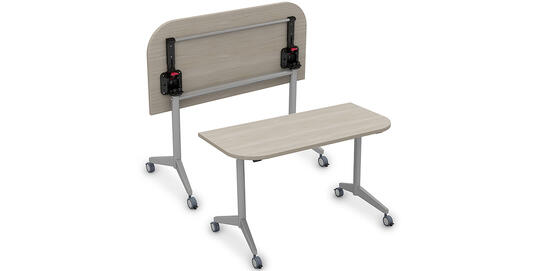 Офисная мебель Bend Складной радиусный стол 8ФСРР.101 Венге/Алюминий матовый 1250х600х750