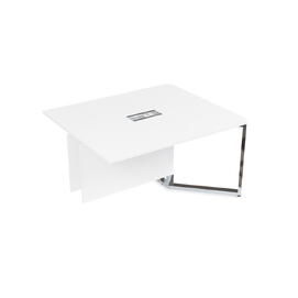 Офисная мебель Summit Стол-квадрат бенч, конечный модуль 16СКК.166 Белый премиум/Металл глянец 1600х1600х750