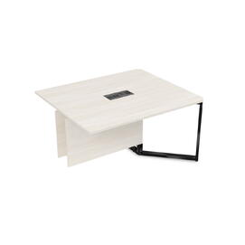 Офисная мебель Summit Стол-квадрат бенч, конечный модуль 16СКК.122 Ivory/Черный глянец 1200х1200х750