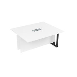 Офисная мебель Summit Стол-квадрат бенч, средний модуль 16СКС.166 Белый премиум/Черный 1600х1600х750