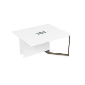 Офисная мебель Summit Стол-квадрат бенч, конечный модуль 16СКК.126 Белый премиум/Tabaco 1600х1200х750